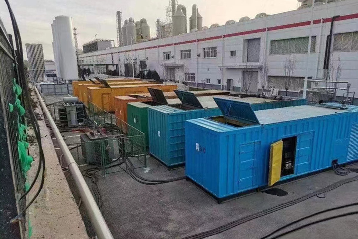 仁和发电机租赁施工现场